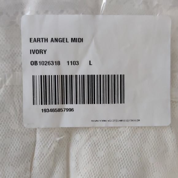 NEW $148 Free People Earth Angel Maxi Dress Ivory - Picture 10 of 13